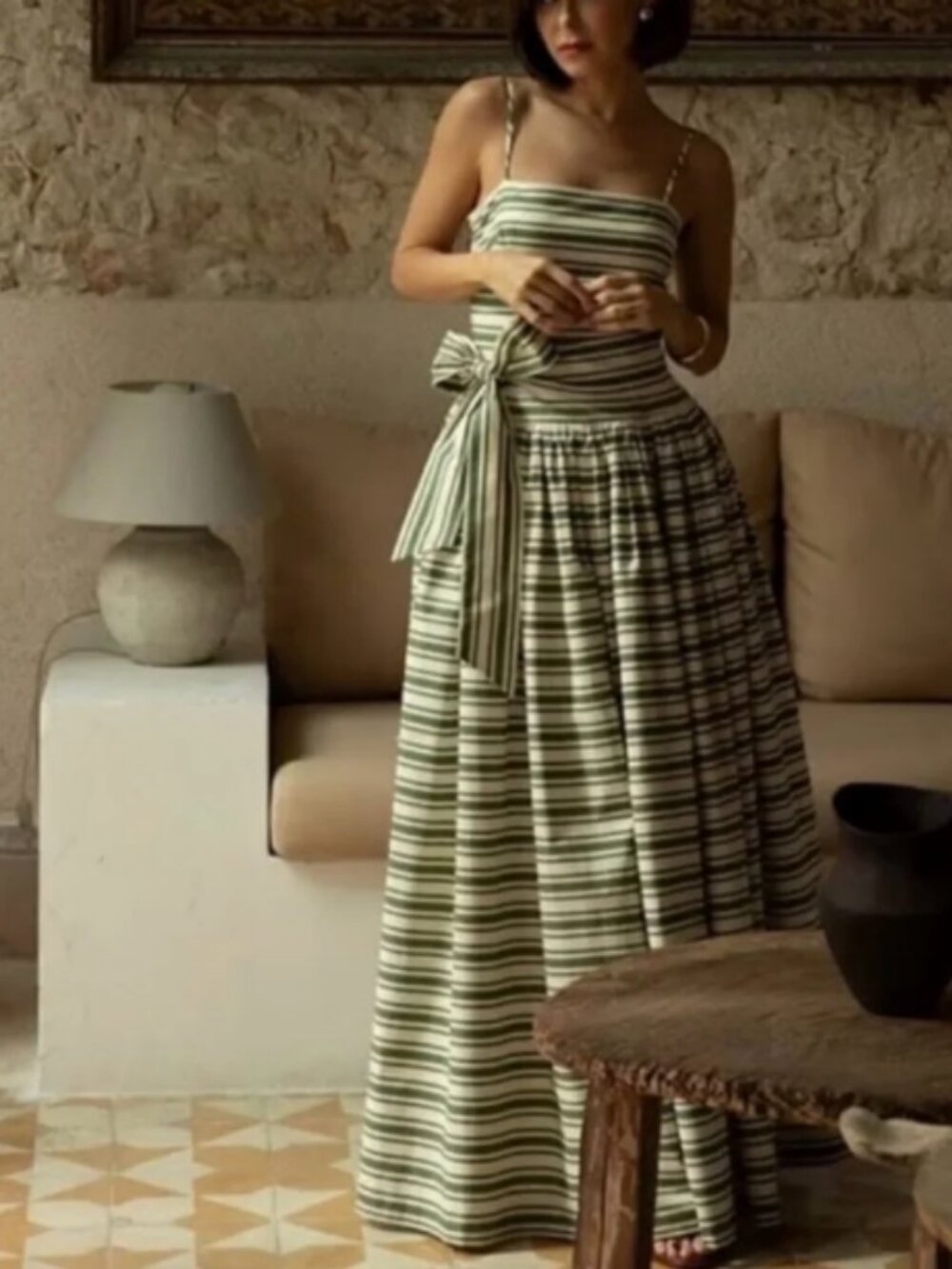 Antonio Melani x The Style Bungalow Striped Maxi Dress